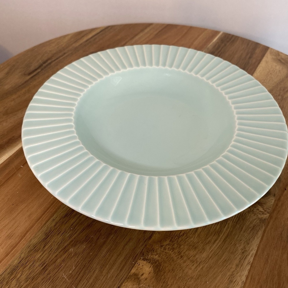 Pagnossin Treviso Italy Ironstone Fluted Rim Soup Bowl Turquoise Beach nautical